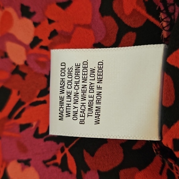 ROZ & ALI Fairycore Floral Chiffon Jabot Long Sleeve Blouse - Picture 8 of 8